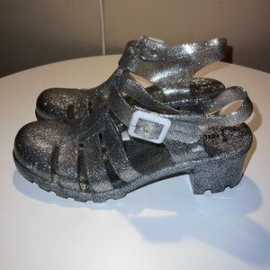 Forever 21 Glitter Jelly Sandals
